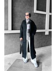 stars kapşonlu triko hırka siyah 3