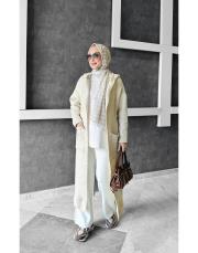 stars kapşonlu triko hırka taş 2