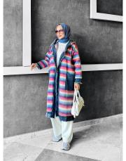 rainbow desenli tasarım kap mavi