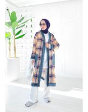 rainbow desenli oversize tasarım kap mor sarı 2