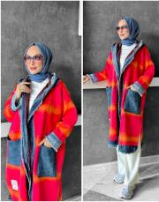 rainbow desenli tasarım kap fuşya