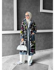 eliz polar oversize  kap siyah