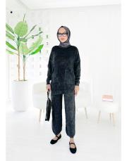 lara %100 pamuk triko takım siyah 2