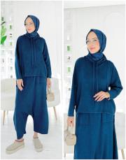 makose pamuk ip triko triko takım lacivert