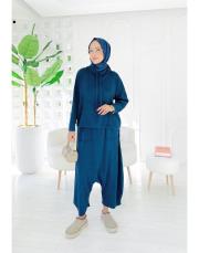 makose pamuk ip triko triko takım lacivert 3