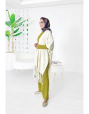 selen triko püsküllü panço taş 3