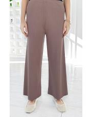 merley merserize önü dikişli pantolon vizon