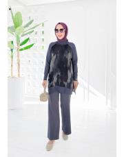 fame cupra merserize yanı fermuarlı tunik antrasit 4