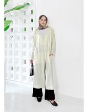 epila omuz düğmeli merserize hırka krem