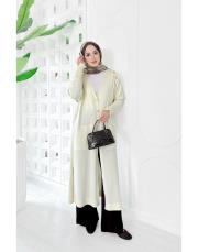 epila omuz düğmeli merserize hırka krem 2