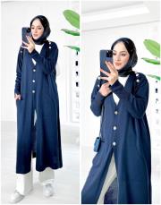 epila omuz düğmeli merserize hırka lacivert