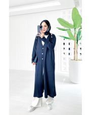 epila omuz düğmeli merserize hırka lacivert 2