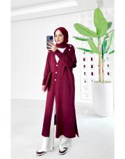 epila omuz düğmeli merserize hırka bordo