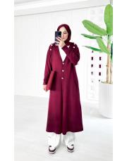 epila omuz düğmeli merserize hırka bordo 3