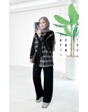 siena ekoseli omuz atlı detaylı oysho takım siyah