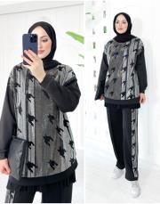 shine taşlı takım siyah