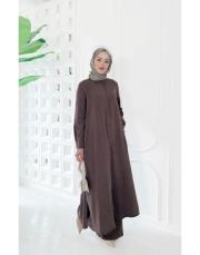 sensual tencel pantolonlu takım kahve