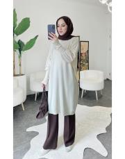 karo triko tunik krem 2