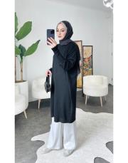 karo triko tunik siyah 2