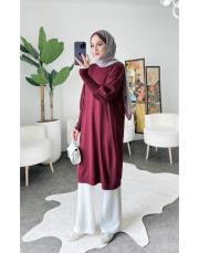 karo triko tunik bordo 2