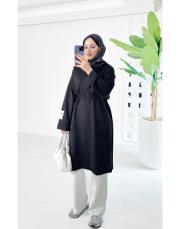 glint iki ip tunik siyah