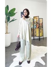 emilia çapraz triko takım krem 2