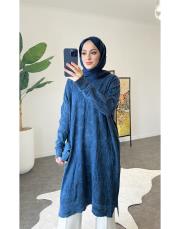 anna pamuk triko tunik lacivert 2