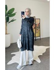 anna pamuk triko tunik siyah