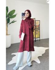 anna pamuk triko tunik bordo 2