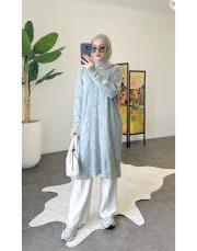 anna pamuk triko tunik gri 2