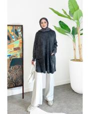 ilya pamuk triko tunik siyah