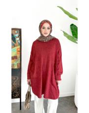 ilya pamuk triko tunik bordo 2