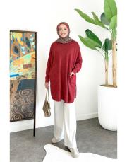 ilya pamuk triko tunik bordo 3