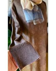 oleg pamuk triko tunik kahve 2