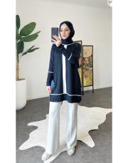 adelina merserize triko tunik lacivert