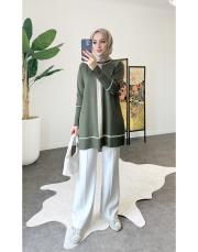 adelina merserize triko tunik haki 2