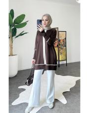 adelina merserize triko tunik kahve 2