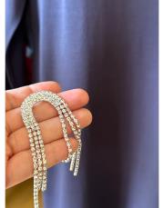 lowly broşlu merserize elbise antrasit 3