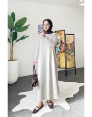 polina kol desenli merserize elbise taş