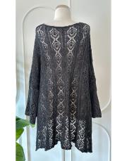 otantik file  pamuk triko tunik siyah 2