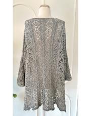 otantik file  pamuk triko tunik gri 3