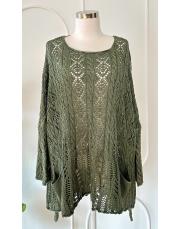 otantik file  pamuk triko tunik haki 2