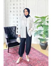 jose taşlı kırınkıl tencel gömlek ekru 2