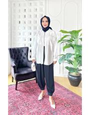 jose taşlı kırınkıl tencel gömlek ekru 3