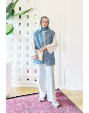 santa kot yelek açık mavi 2