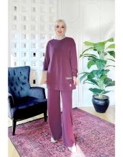 narya ince pike dokulu takım bordo 2