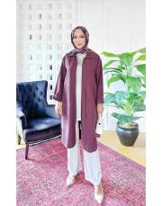 felix tencel dik yaka kap mürdüm 2