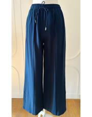 eva bol paça tencel pantolon lacivert