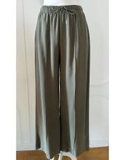 eva bol paça tencel pantolon haki