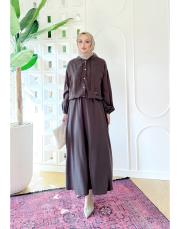 lavi etekli tencel takım kahve 2